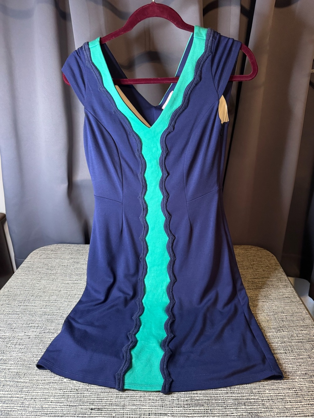 Lilly Pulitzer Navy Dress with Teal Center